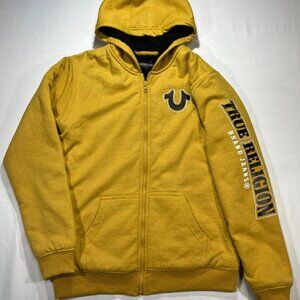 True Religion Boys Zip-Up Hoodie Mustard